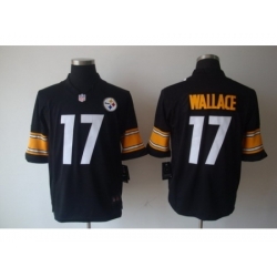 Nike Pittsburgh Steelers 17 Mike Wallace Black Limited NFL Jersey