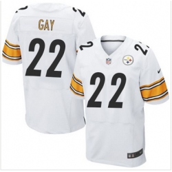 Nike Pittsburgh Steelers #22 William Gay White Men 27s Stitched NFL Elite Jersey