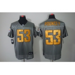 Nike Pittsburgh Steelers 53 Maurkice Pouncey Grey Elite Shadow NFL Jersey