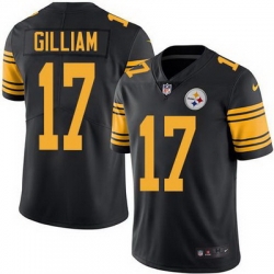 Nike Steelers #17 Joe Gilliam Black Mens Stitched NFL Limited Rush Jersey