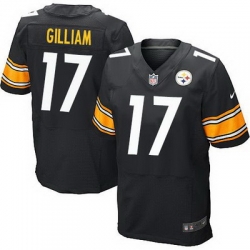 Nike Steelers #17 Joe Gilliam Black Team Color Mens Stitched NFL Elite Jersey