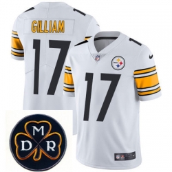 Nike Steelers #17 Joe Gilliam White Mens NFL Vapor Untouchable Limited Stitched With MDR Dan Rooney Patch Jersey