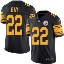 Nike Steelers #22 William Gay Black Mens Stitched NFL Limited Rush Jersey