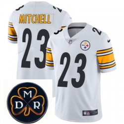 Nike Steelers #23 Mike Mitchell White Mens NFL Vapor Untouchable Limited Stitched With MDR Dan Rooney Patch Jersey