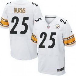 Nike Steelers #25 Artie Burns White Mens Stitched NFL Elite Jersey