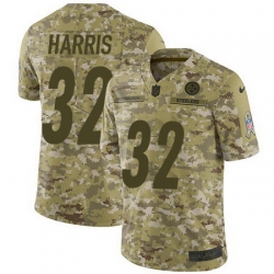 Nike Steelers #32 Franco Harris Camo Mens Stitched NFL Limited 2018 Salute To Service Jersey