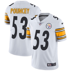 Nike Steelers #53 Maurkice Pouncey White Mens Stitched NFL Vapor Untouchable Limited Jersey