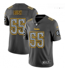 Nike Steelers 55 Devin Bush Gray Camo Vapor Untouchable Limited Jersey