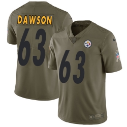 Nike Steelers #63 Dermontti Dawson Olive Mens Stitched NFL Limited 2017 Salute to Service Jersey