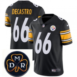 Nike Steelers #66 David DeCastro Black  Mens NFL Vapor Untouchable Limited Stitched With MDR Dan Rooney Patch Jersey