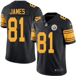 Nike Steelers #81 Jesse James Mens Rush Limited Jersey