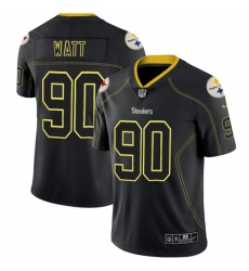 Nike Steelers 90 T. J. Watt Lights Out Black Men s Stitched Limited Jersey