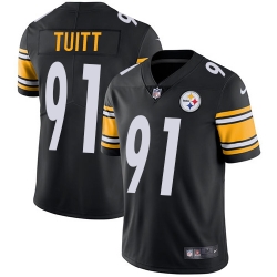 Nike Steelers #91 Stephon Tuitt Black Team Color Mens Stitched NFL Vapor Untouchable Limited Jersey