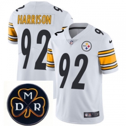 Nike Steelers #92 James Harrison White Mens NFL Vapor Untouchable Limited Stitched With MDR Dan Rooney Patch Jersey