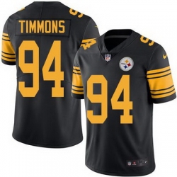 Nike Steelers #94 Lawrence Timmons Black Mens Stitched NFL Limited Rush Jersey