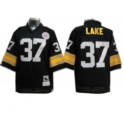 Pittsburgh Steelers 37 Lake Black Throwback NFL Jerseys