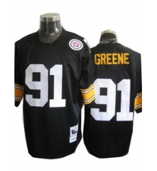 Pittsburgh Steelers 91 Kevin Greene Throwback Black Jersey