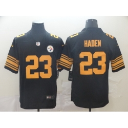 Steelers 23 Joe Haden Black Color Rush Limited Jersey