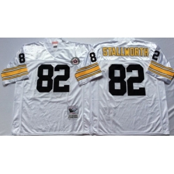 Steelers 82 John Stallworth White Throwback Jersey