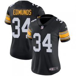 Nike Steelers #34 Terrell Edmunds Black Alternate Womens Stitched NFL Vapor Untouchable Limited Jersey