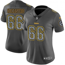 Nike Steelers #66 David DeCastro Gray Static Womens NFL Vapor Untouchable Game Jersey