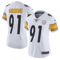 Nike Steelers #91 Kevin Greene White Womens Stitched NFL Vapor Untouchable Limited Jersey