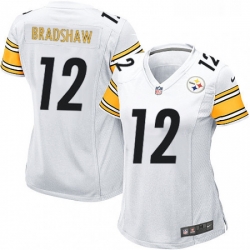 Womens Nike Pittsburgh Steelers 12 Terry Bradshaw Game White NFL Jersey