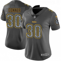 Womens Nike Pittsburgh Steelers 30 James Conner Gray Static Vapor Untouchable Limited NFL Jersey