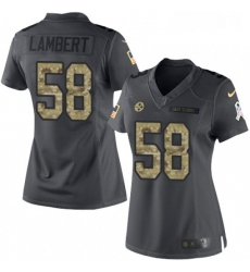 Womens Nike Pittsburgh Steelers 58 Jack Lambert Limited Black 2016 Salute to Service NFL Jersey