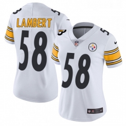 Womens Nike Pittsburgh Steelers 58 Jack Lambert White Vapor Untouchable Limited Player NFL Jersey