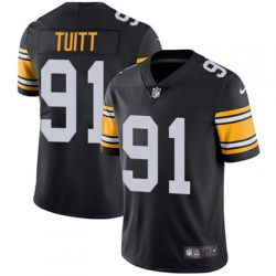 Nike Steelers #91 Stephon Tuitt Black Alternate Youth Stitched NFL Vapor Untouchable Limited Jersey