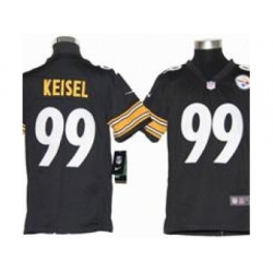 Youth Nike Youth Pittsburgh Steelers #99 Keisel Black jerseys