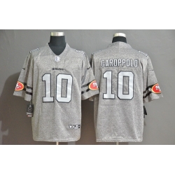 49ers 10 Jimmy Garoppolo 2019 Gray Gridiron Gray Vapor Untouchable Limited Jersey