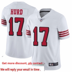 49ers 17 Jalen Hurd White Rush Men Stitched Football Vapor Untouchable Limited Jersey