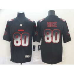 49ers 80 Jerry Rice Black Arch Smoke Vapor Untouchable Limited Jersey