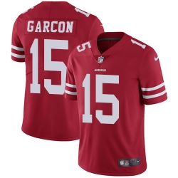 Men Nike 49ers #15 Pierre Garcon Red Team Color Stitched NFL Vapor Untouchable Limited Jersey