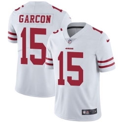 Men Nike 49ers #15 Pierre Garcon White Stitched NFL Vapor Untouchable Limited Jersey