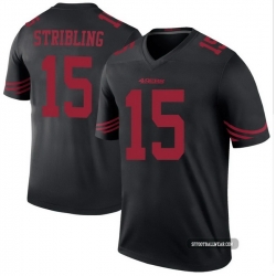 Men San Francisco 49ers 15 De Zhaun Stribling Black  F U S E Stitched Football Jersey