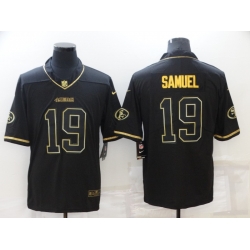 Men San Francisco 49ers 19 Deebo Samuel Black Golden Edition Stitched NFL Nike Limited Jersey