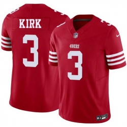 Men San Francisco 49ers  3 Christian Kirk Red 2026 F U S E  Vapor Untouchable Limited Stitched Football Jersey