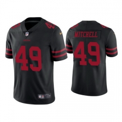 Men San Francisco 49ers 49 Elijah Mitchell Black Vapor Limited Jersey