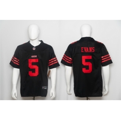 Men San Francisco 49ers  5 Mike Evans Black 2026 F U S E  Vapor Limited Stitched Football Jersey
