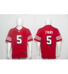 Men San Francisco 49ers  5 Mike Evans New Red 2026 F U S E  Vapor Limited Stitched Football Jersey
