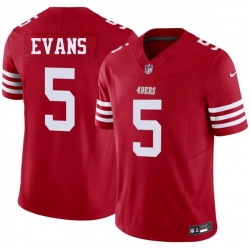 Men San Francisco 49ers  5 Mike Evans Red 2026 F U S E  Vapor Untouchable Limited Stitched Football Jersey