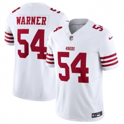 Men San Francisco 49ers 54 Fred Warner White 2023 F U S E  Vapor Untouchable Limited Stitched Football Jersey