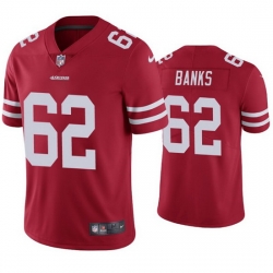 Men San Francisco 49ers 62 Aaron Banks Red Jersey Vapor Limited Jersey