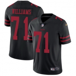 Men San Francisco 49ers 71 Trent Williams Black Alternate Men Stitched NFL Vapor Untouchable Limited Jersey