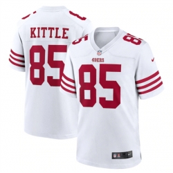 Men San Francisco 49ers 85 George Kittle 2022 New White Stitched Game Jersey