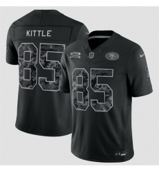 Men San Francisco 49ers 85 George kittle Black F U S E 2026 Salute to Service Limited Stitched Football Jersey Men San Francisco 49ers 85 George kittle Black F U S E 2026 Salute to Service Limited Stitched Football Jersey