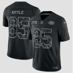 Men San Francisco 49ers  85 George kittle Black F U S E  2026 Salute to Service Limited Stitched Football Jersey